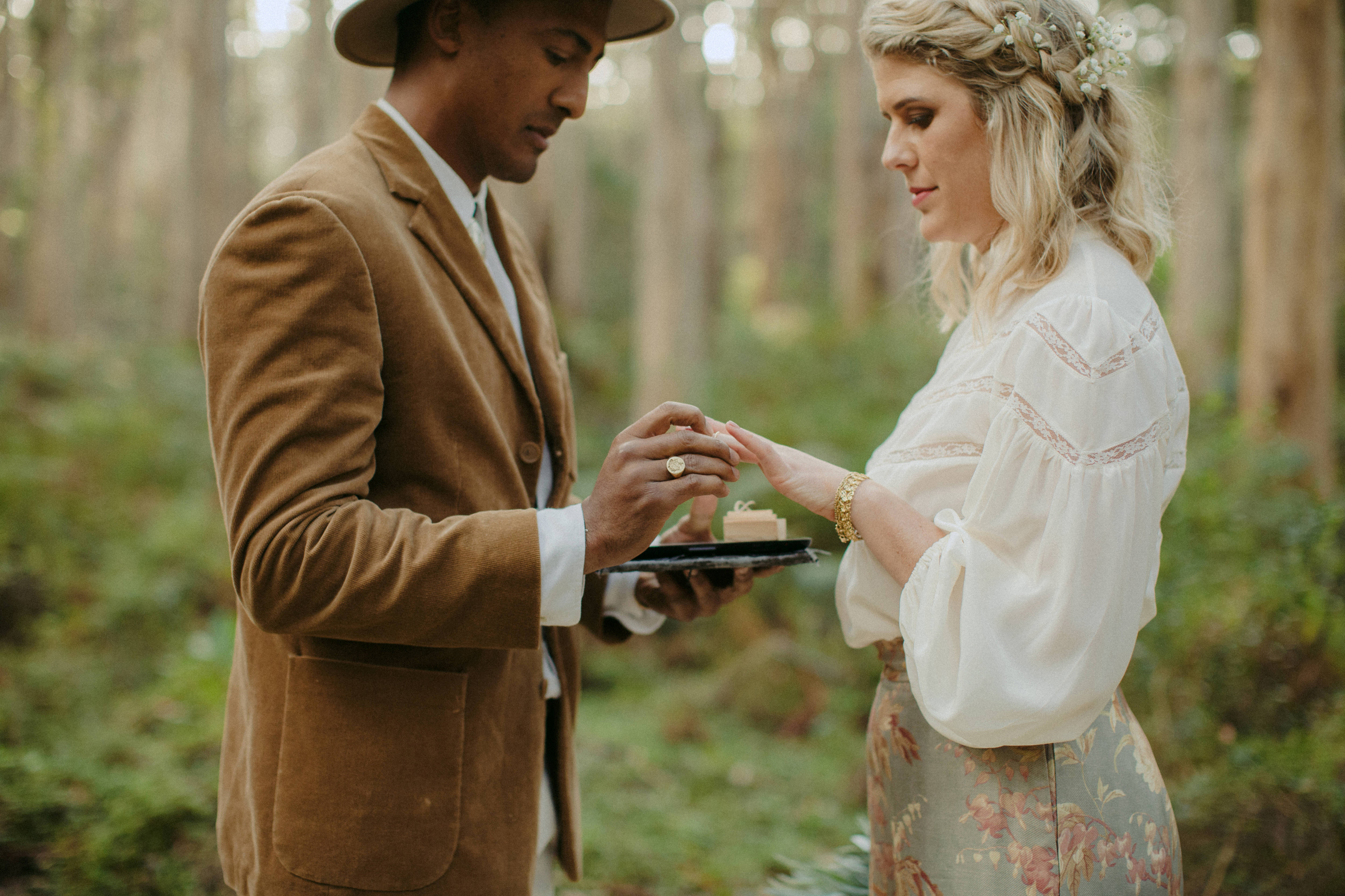 exchanging rings in boranup forest